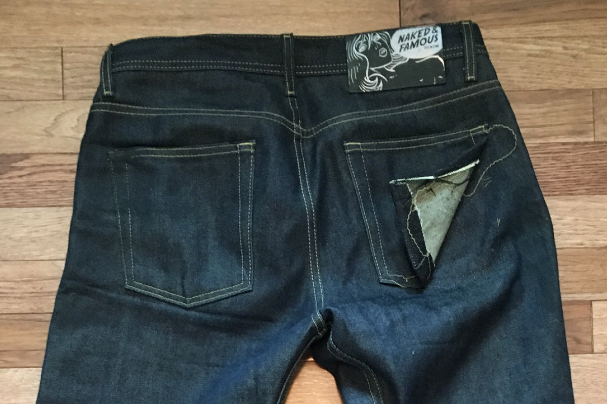 The pair of jeans that saved this motorcyclist's ass.