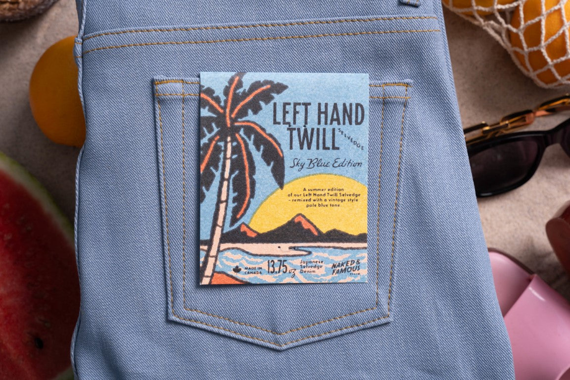 Discover The Fresh Hues Of Summer With The Left Hand Twill Selvedge - Sky Blue Edition