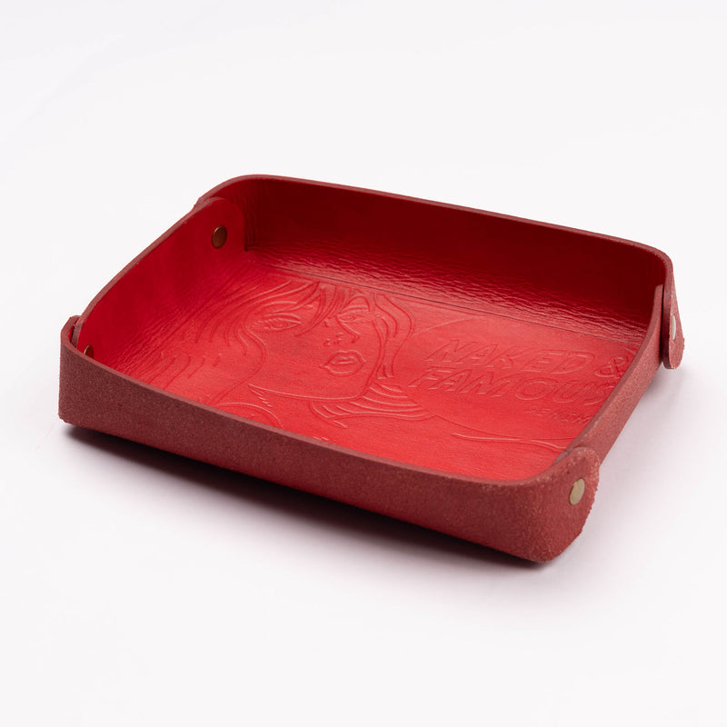 Valet Tray - Bovine Leather - Red