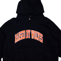 Collegiate Two-Pocket Snap Hoodie - Black