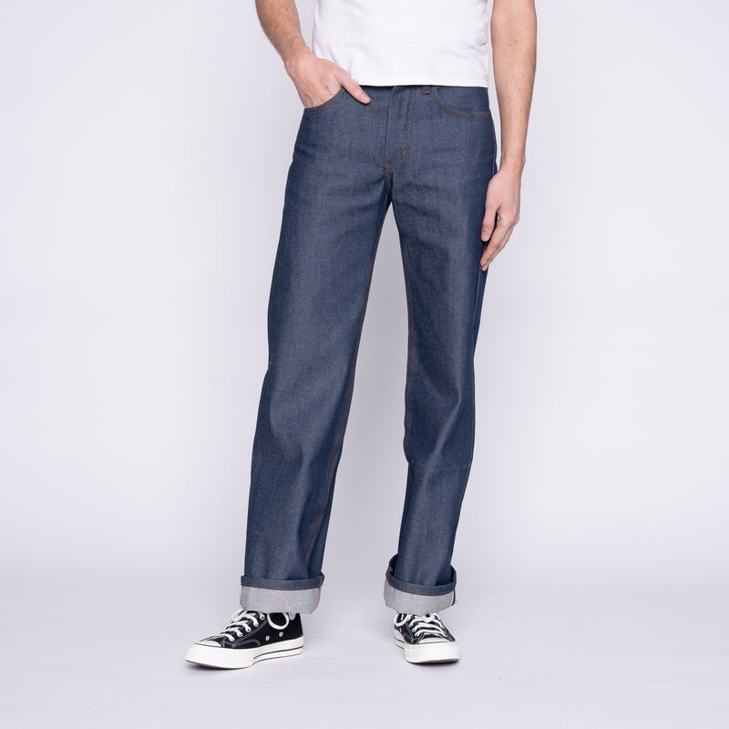 UB622 Relaxed Tapered Fit 11oz Indigo Stretch Selvedge Denim | The  Unbranded Brand