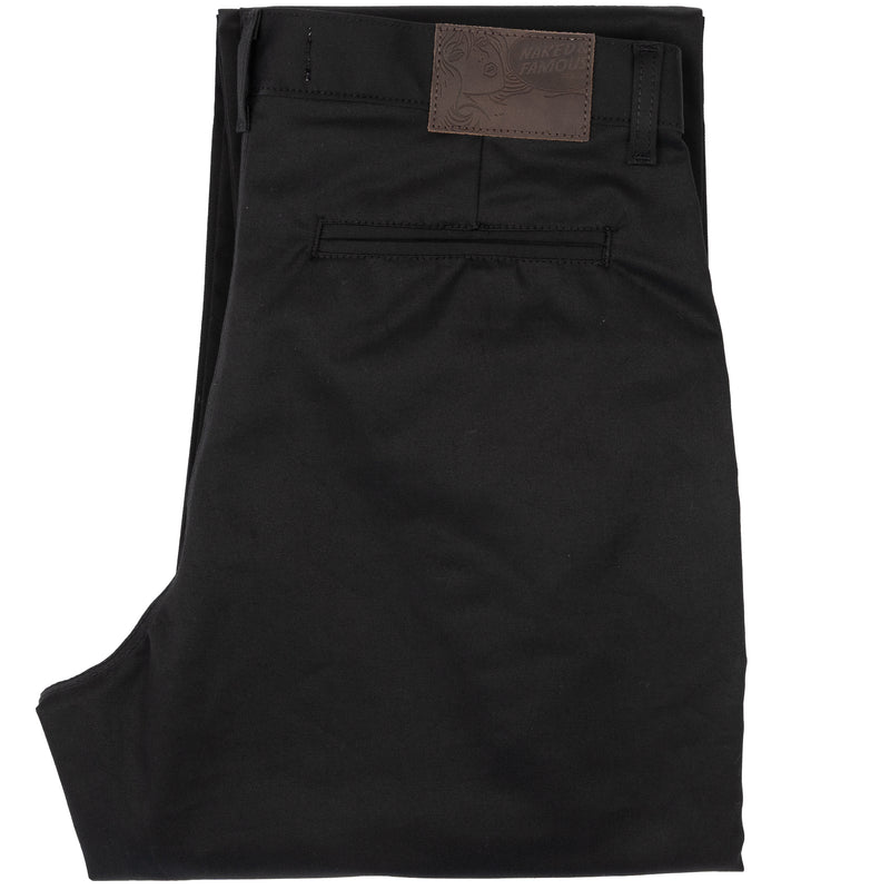 Straight Chino - Black Stretch Twill