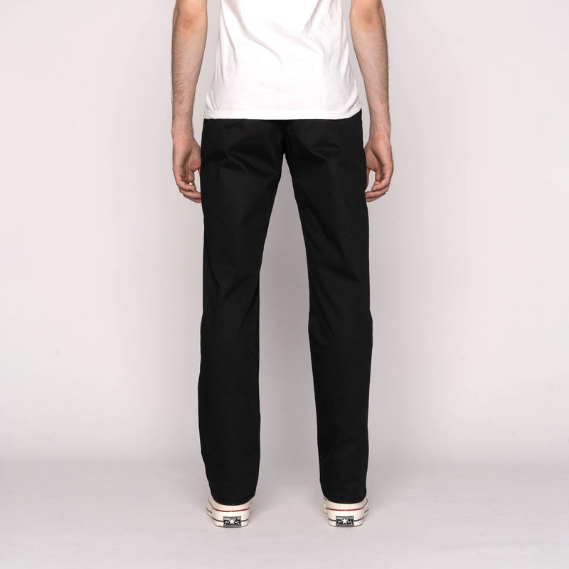 Straight Chino - Black Stretch Twill