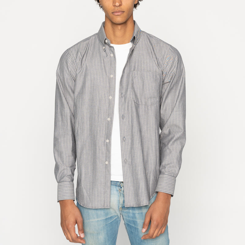 Easy Shirt  - Soft Finish Classic Stripe - Indigo