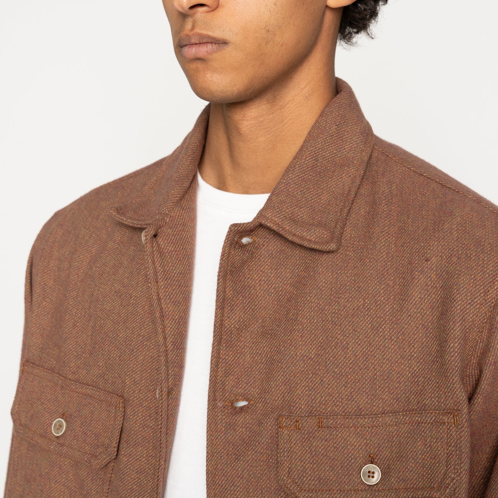 Over Shirt - Triple Yarn Twist Brushed Flannel -Desert