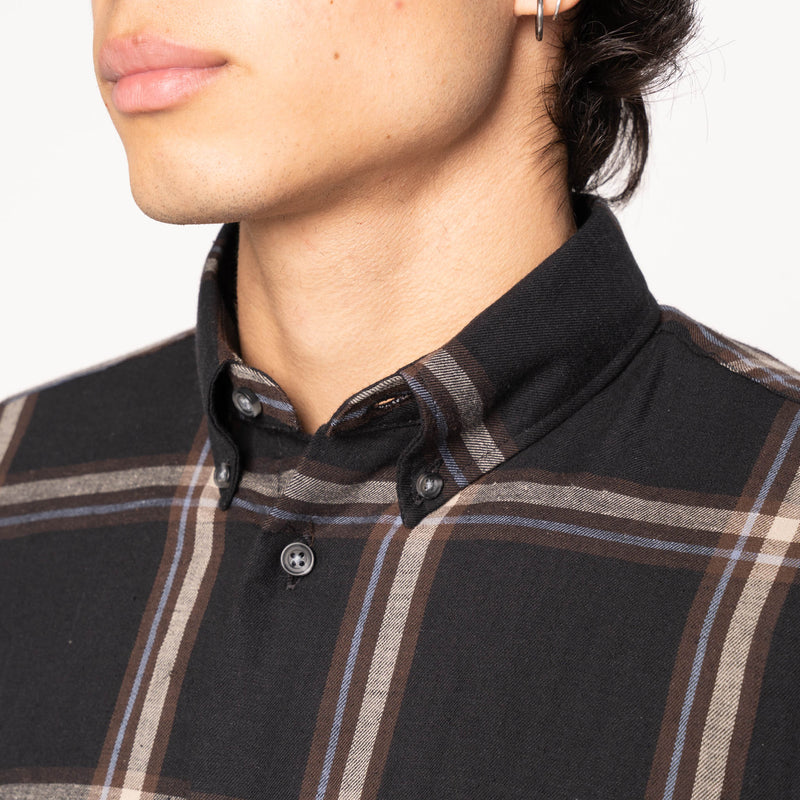 Easy Shirt - Hemp Blend Check - Black