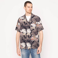 Aloha Shirt - Skeletons - Dark Grey