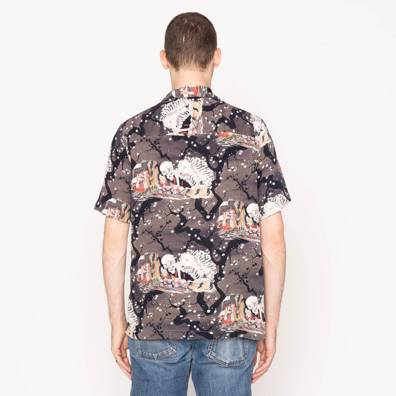 Aloha Shirt - Skeletons - Dark Grey