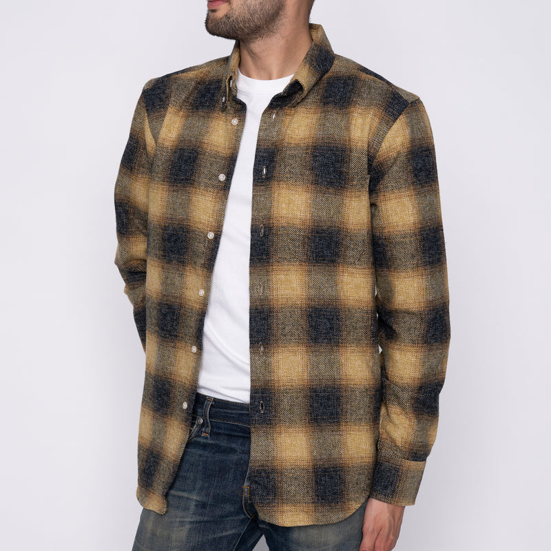 Easy Shirt - Tweedy Cotton Vintage Brushed - Yellow | Naked & Famous Denim