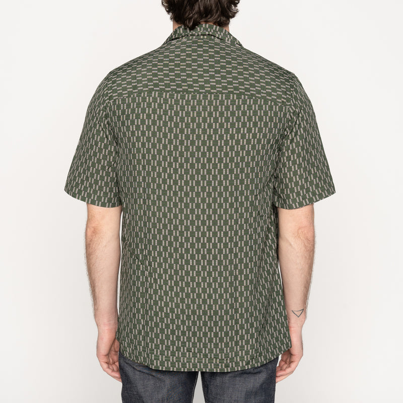 Aloha Shirt - Weave Print - Green