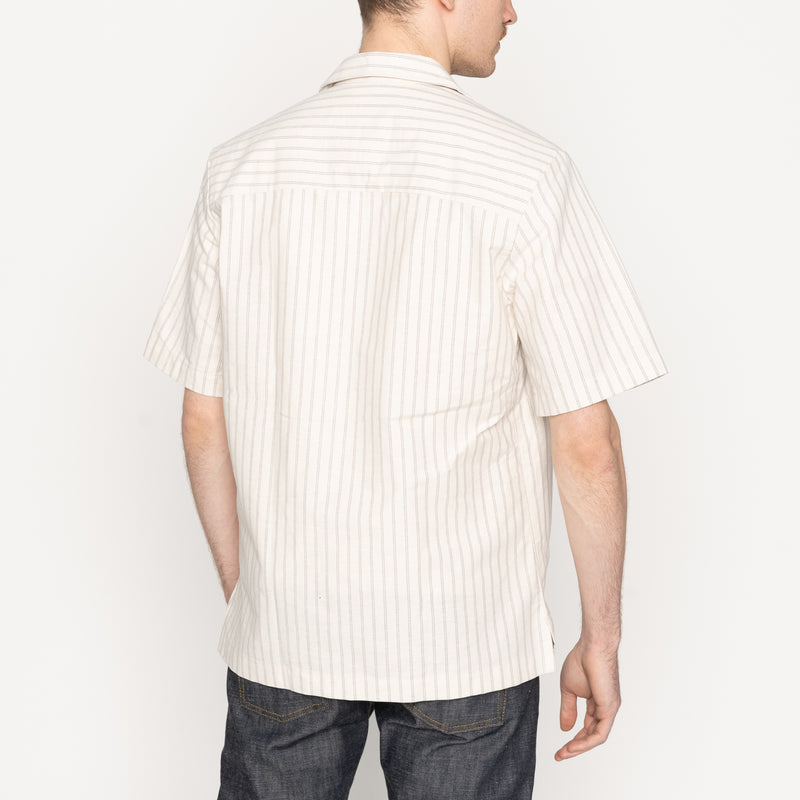 Aloha Shirt - Striped Oxford - Ecru