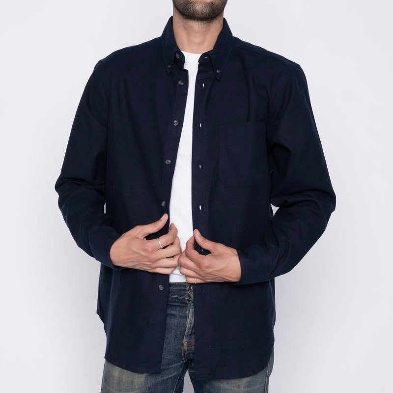 Easy Shirt - Solid Flannel - Navy | Naked & Famous Denim