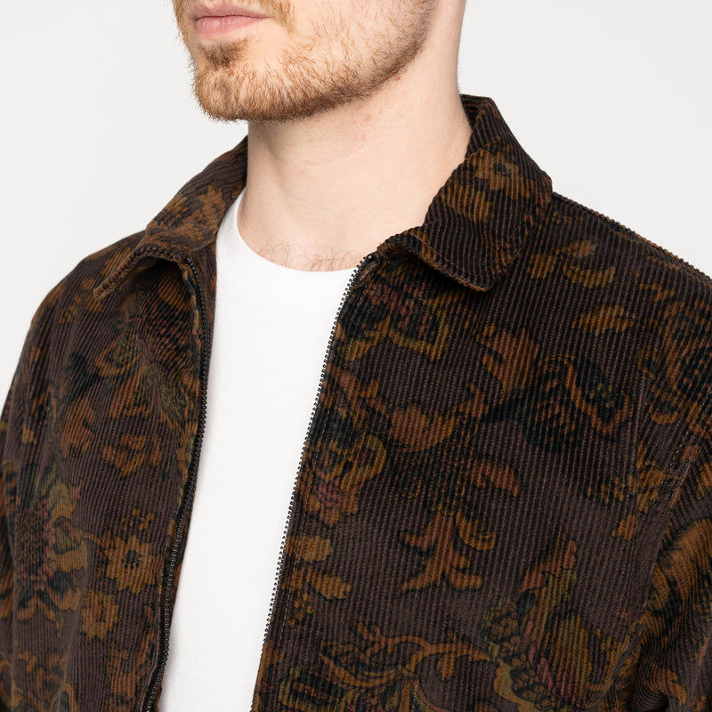 Zip Jacket - Paisly Corduroy - Brown