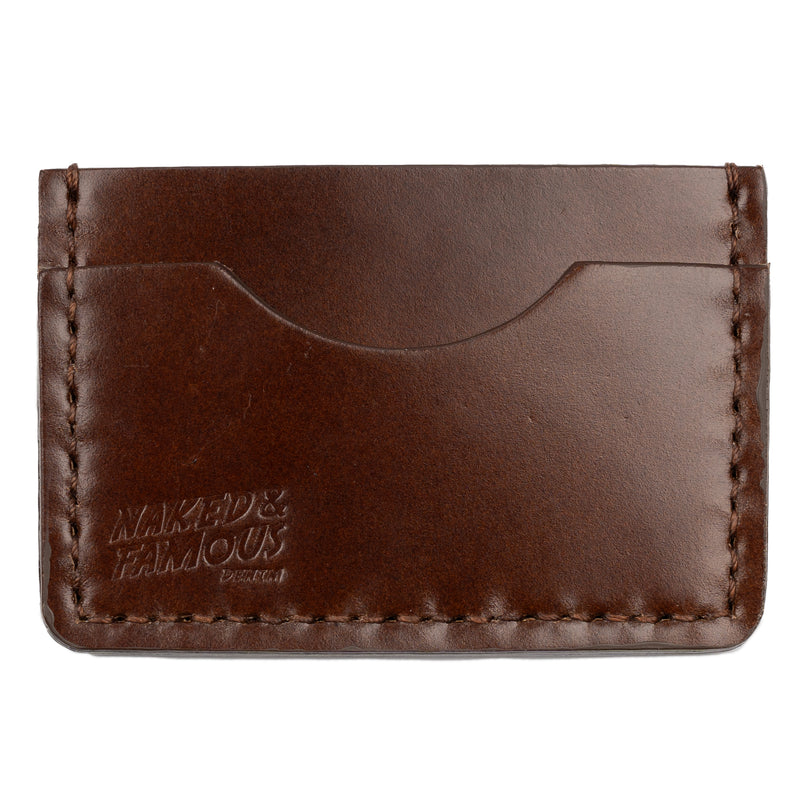 Card Case - Cordovan Leather - Walnut Brown