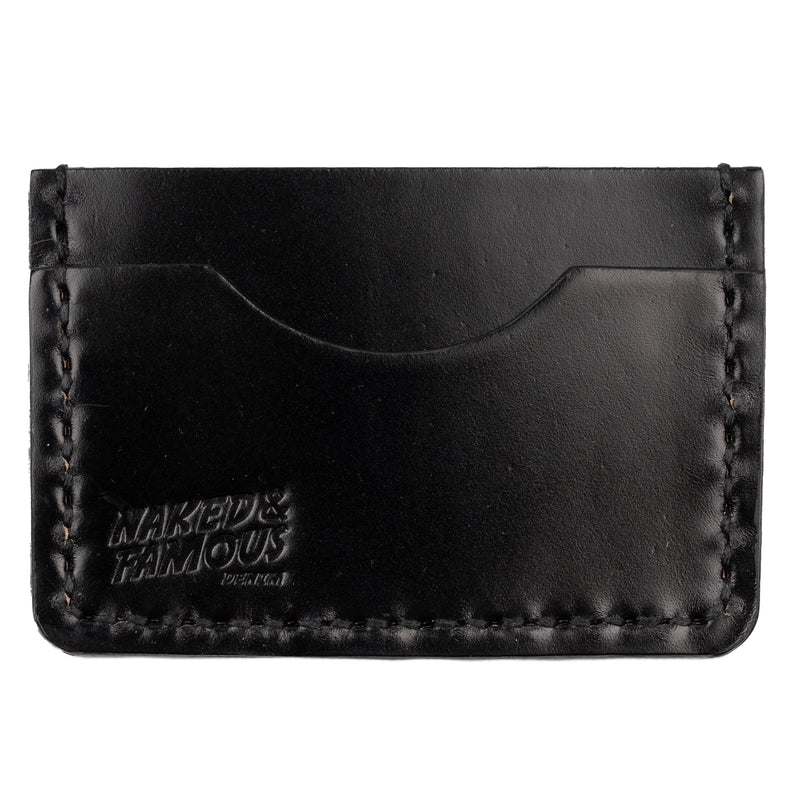 Card Case - Cordovan Leather - Jet Black