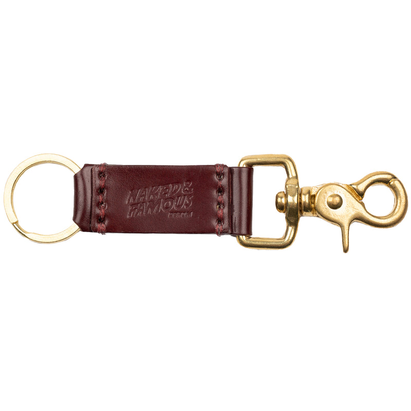 Keychain - Cordovan Leather  - Oxblood