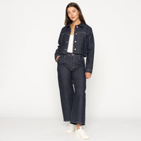 Cropped Denim Jacket - Slub Nep Stretch