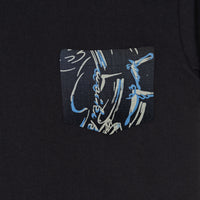 Pocket Tee - Black - Waikiki Waves - Black