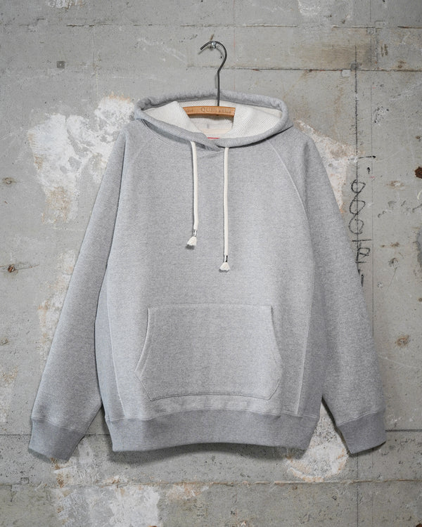 Pullover Hoodie - 701gsm Double Heavyweight French Terry - Heather Grey