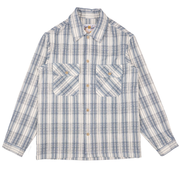 Work Shirt - Asagi Sashiko - White