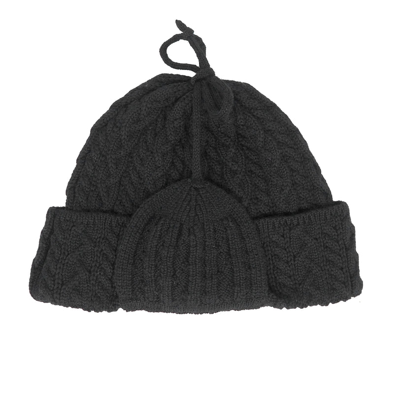 Elias Knit Flightcap - Black