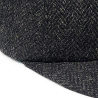 Classic 6 Panel Cap Harris Tweed - Charcoal