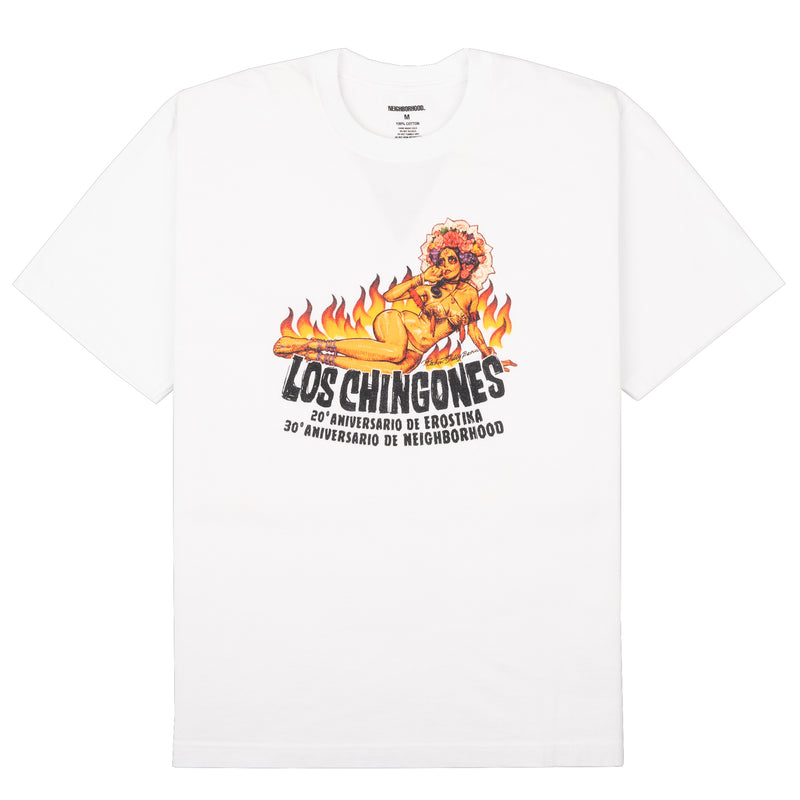 T-shirt Neighbourhood x Erostika Los Chingones - Fille - Blanc