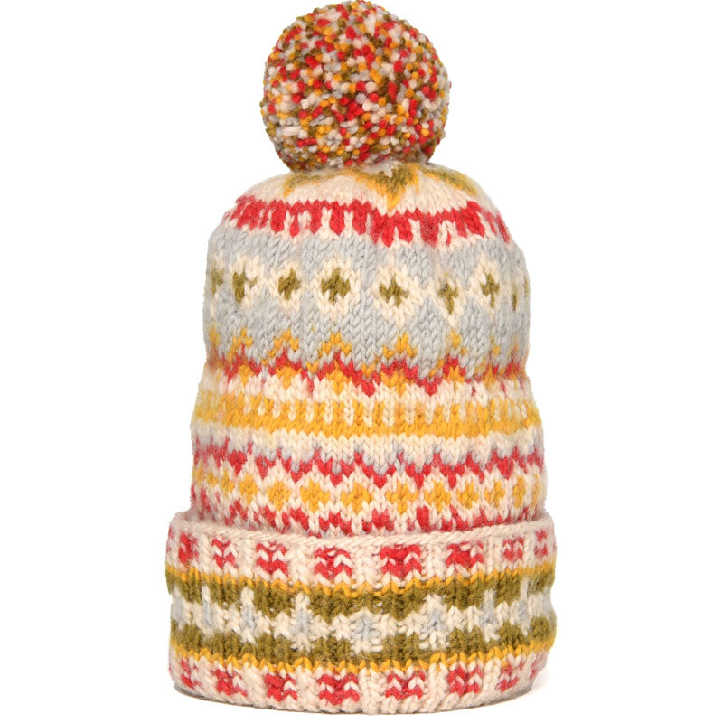 Casquette Double Manchette Fair Isle #3 - Tan