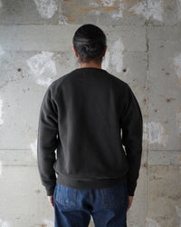 Pullover Crewneck - 701gsm Double Heavyweight French Terry - Sumi Black