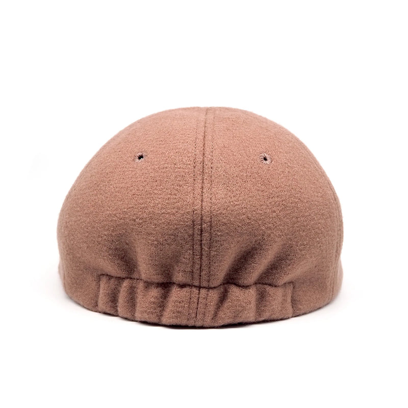 Classic 6 Panel Cap Acrylic Wool Short Brim - Coral