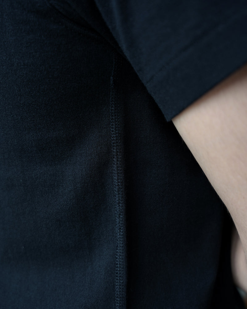 Crewneck T-shirt - Ultimate Pima Tsuriami - Black | Wonder Looper