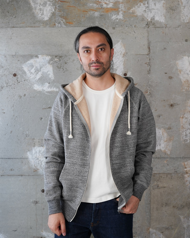 Zip Hoodie - Fleeced Foxfibre® - Charcoal