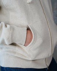 Zip Hoodie - Fleeced Foxfibre® - Oatmeal