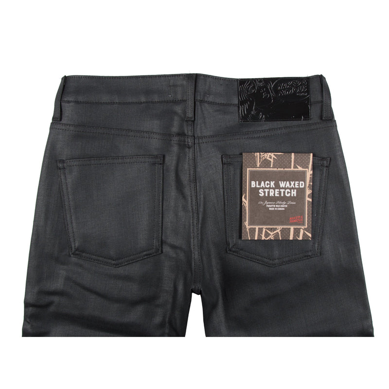 Wax Coated Black Stretch Jean by Naked & Famous Denim