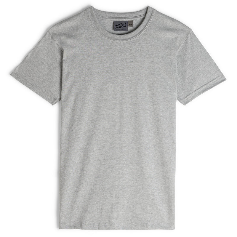 Circular Knit T-Shirt - Ring-Spun Cotton - Heather Grey | Naked & Famous Denim