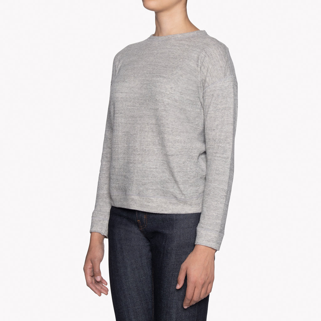 Women's - Weekend Crew - Vintage Doubleface - Grey | Naked & Famous ...