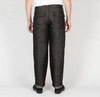 Work Pant - Raw Linen Denim – Black