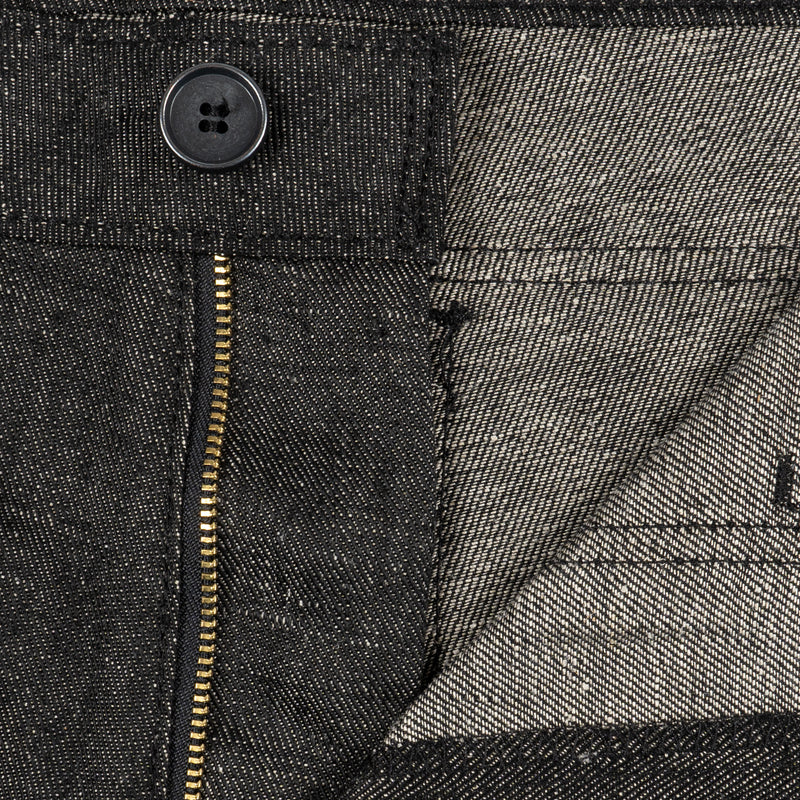 Work Pant - Raw Linen Denim – Black