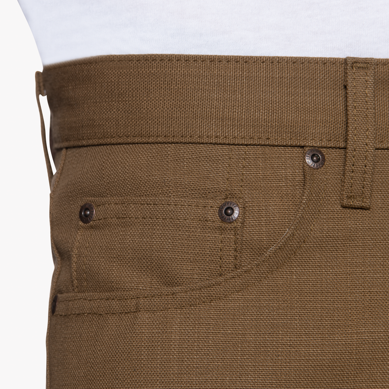 Easy Guy - Raw Cotton Canvas - Brown | Naked & Famous Denim