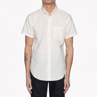 Short Sleeve Easy Shirt - Organic Cotton Twill - Ecru | Naked & Famous Denim