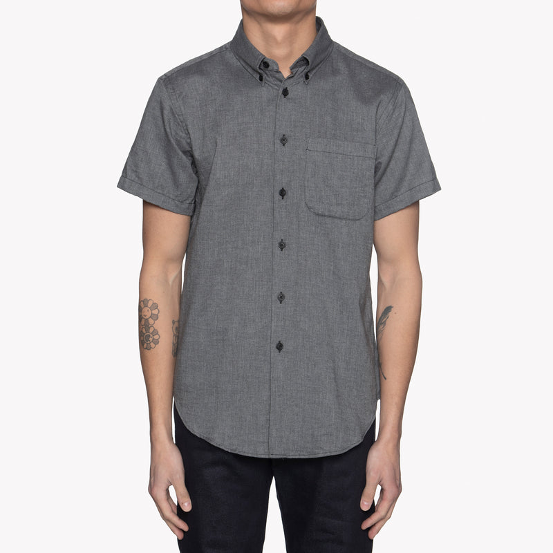 Short Sleeve Easy Shirt - Organic Cotton Twill - Black | Naked & Famous Denim