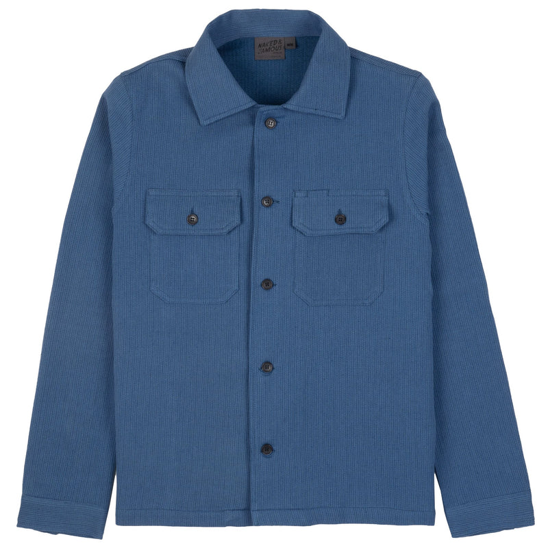 Work Shirt - Loose Weave Dobby - Pale Indigo