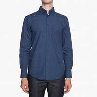 Easy Shirt - Organic Cotton - Diamond Dots - Navy | Naked & Famous Denim