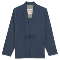 Kimono Shirt - Linen Cotton Nep - Navy