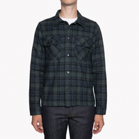 Work Shirt - Heavy Vintage Flannel - Blue/Green | Naked & Famous Denim