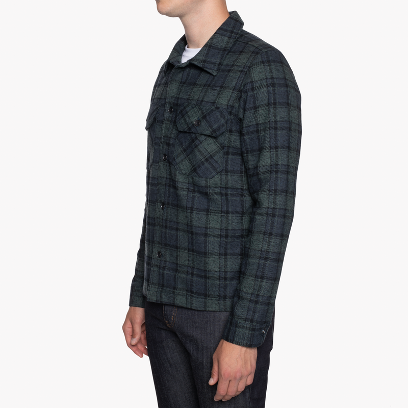 Work Shirt - Heavy Vintage Flannel - Blue/Green | Naked & Famous Denim