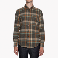 Easy Shirt - Heavy Vintage Flannel - Blue/Rust | Naked & Famous Denim