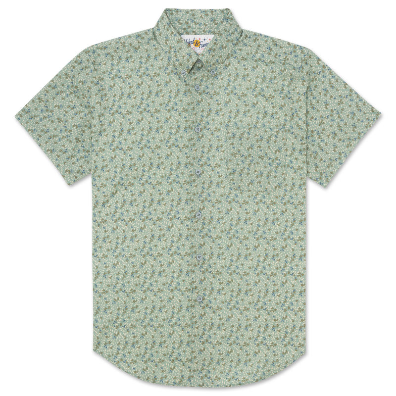 Short Sleeve Easy Shirt - Nuts & Berry -Blue