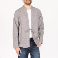 Kimono Shirt - Linen Cotton Nep - Blue | Naked & Famous Denim