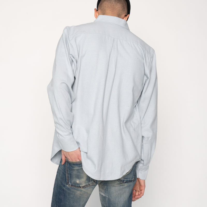 Easy Shirt - Cotton Silk Blend Twill - Pale Blue | Naked & Famous Denim